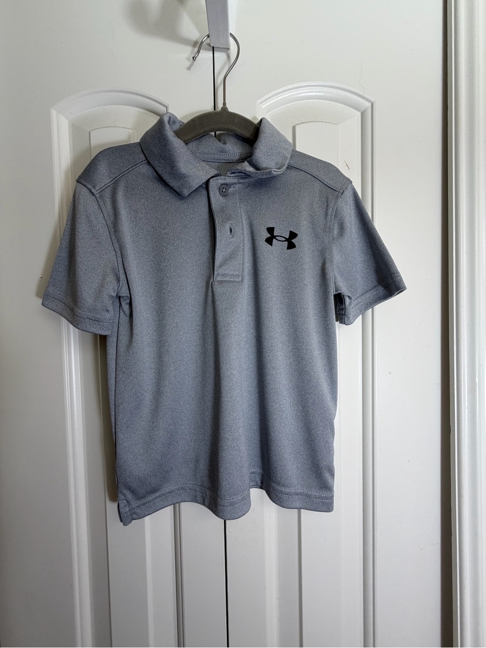 Under Armour Gray Short-Sleeve Polo with Black Logo